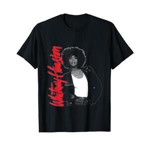 Whitney Houston Whitney Pose Black TShirt